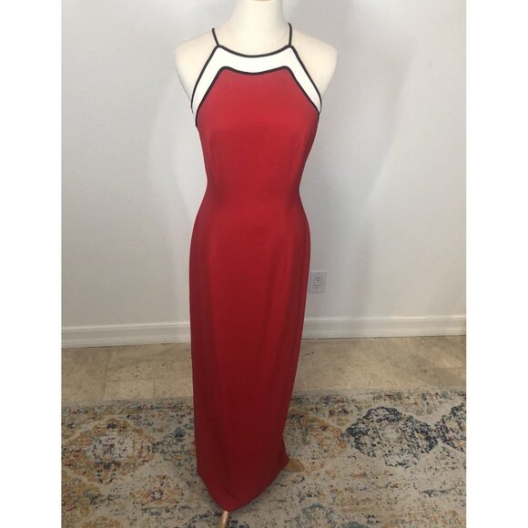 Vtg Cache Evening Dress Quality Women’s Size 4 Maxi Dressy Date Night Halter - Picture 1 of 9